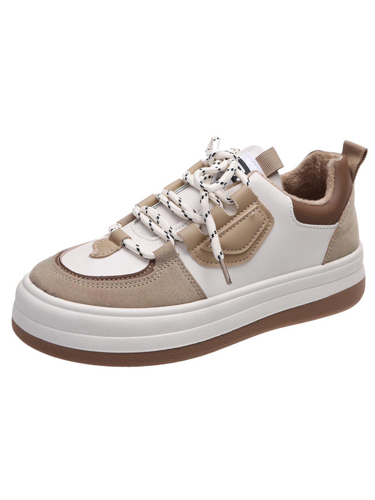 Color Block Warm Lined Sneakers