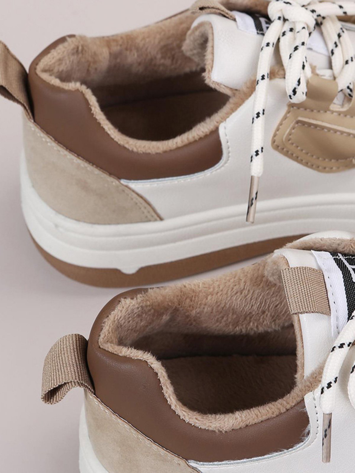 Color Block Warm Lined Sneakers