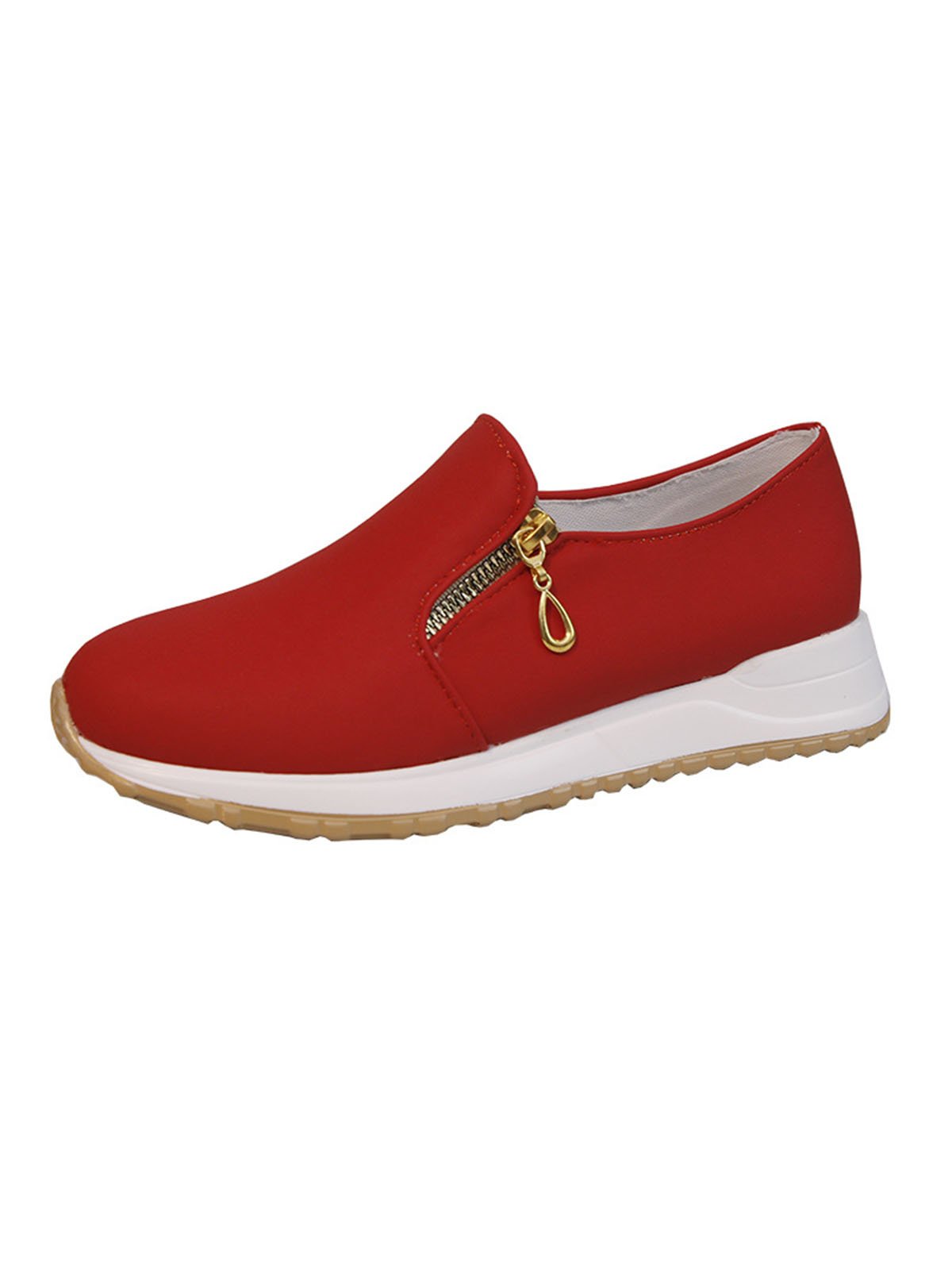 Plain Double Zip Sneakers