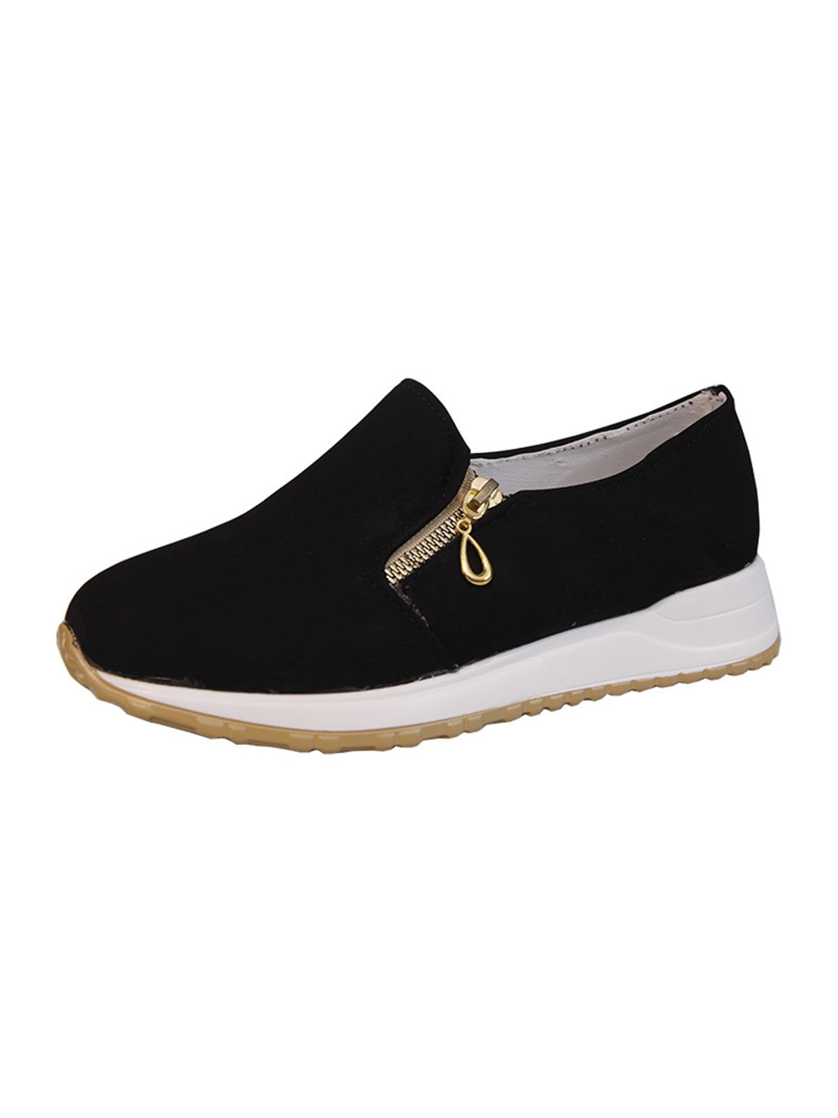 Plain Double Zip Sneakers
