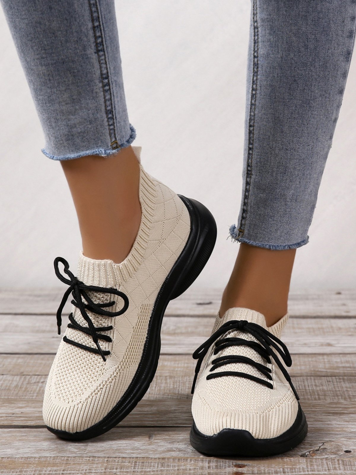 Comfortable Slip On Flyknit Sneakers
