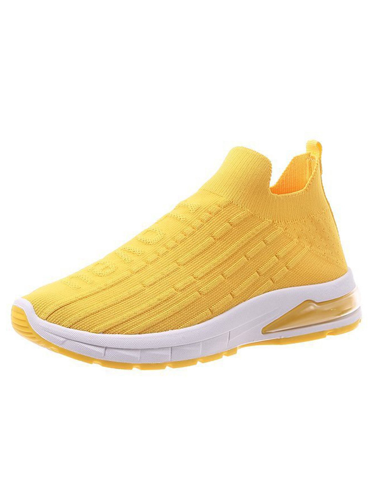 I Love U Pattern Slip On Knit Sneakers