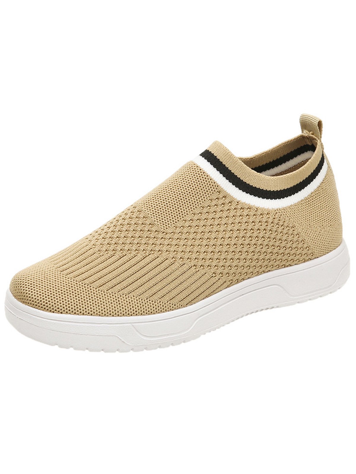 Plus Size Slip On Flyknit Sneakers