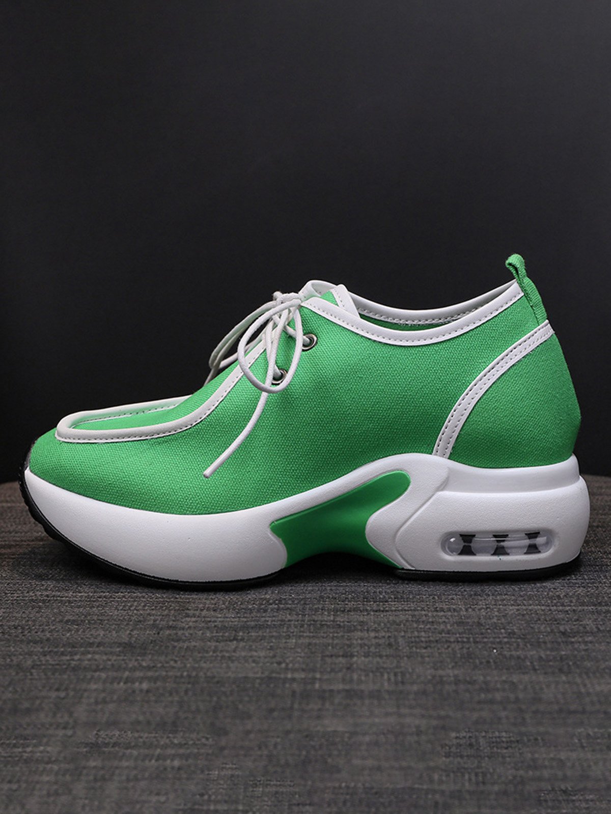 Split Joint Lace-Up Platform Air Cushioned Sneakers