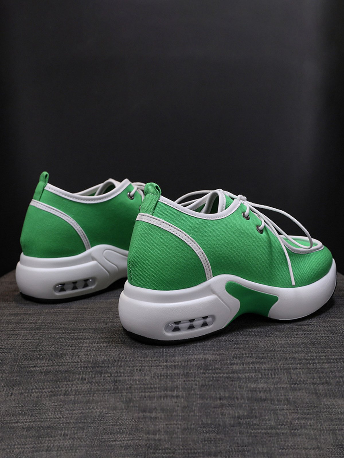 Split Joint Lace-Up Platform Air Cushioned Sneakers