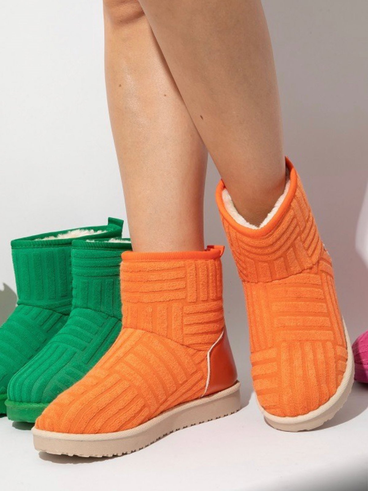 Fleece Warm Towel Upper Short Boots Snow Boots