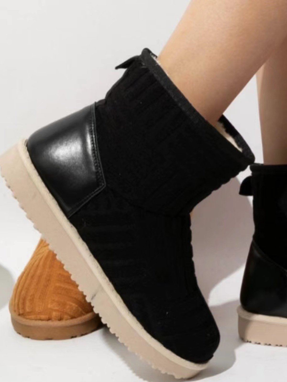 Fleece Warm Towel Upper Short Boots Snow Boots