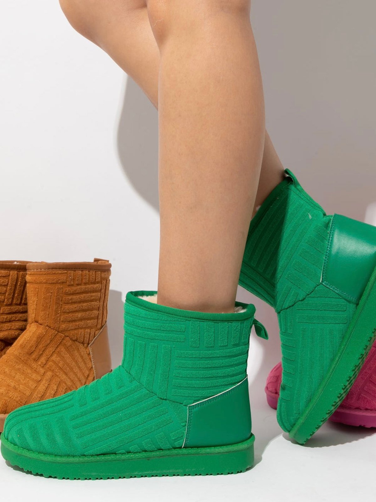 Fleece Warm Towel Upper Short Boots Snow Boots
