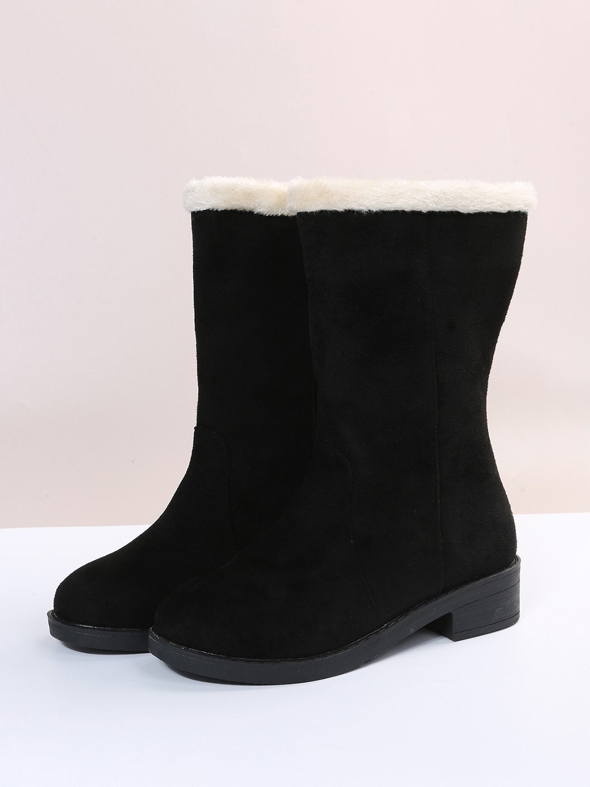 Plus Size Winter Casual Slip On Warm Lined Snow Boots