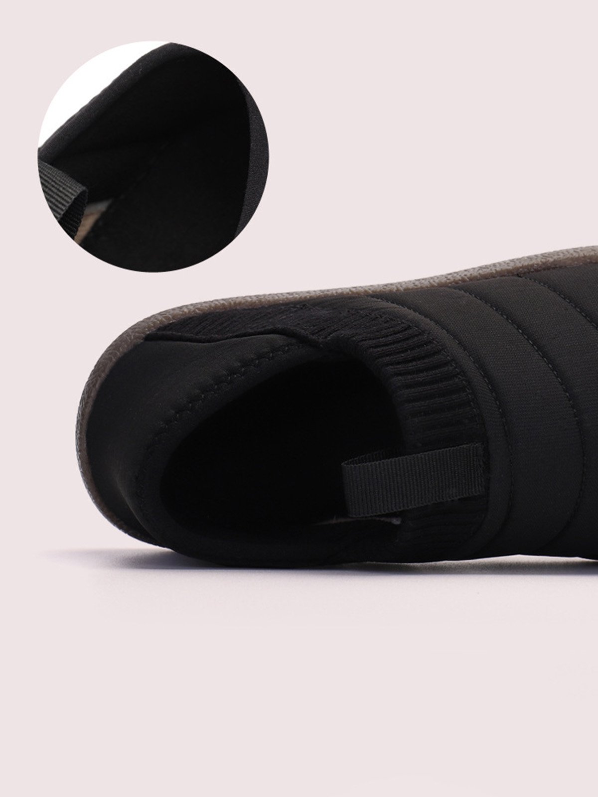 Plus Size Unisex Warm Embossed Slip On Flat Shoes
