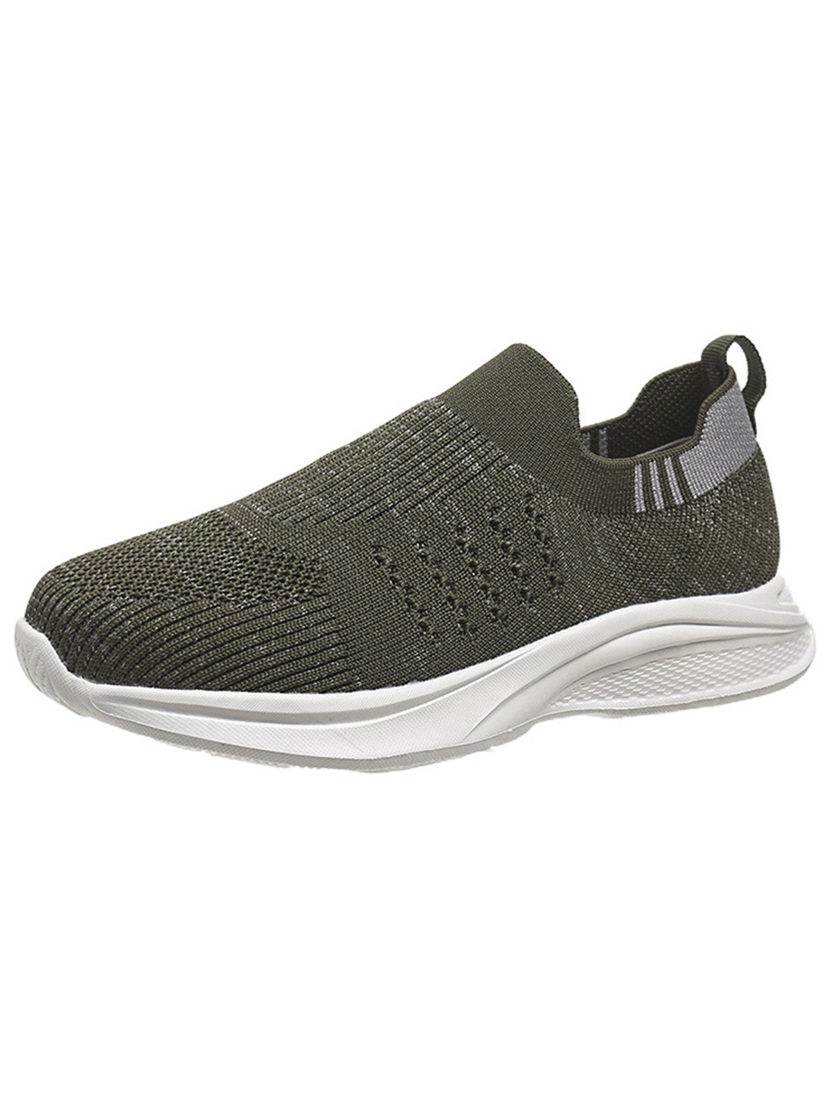 Plus Size Breathable Mesh Fabric Slip On Sneakers