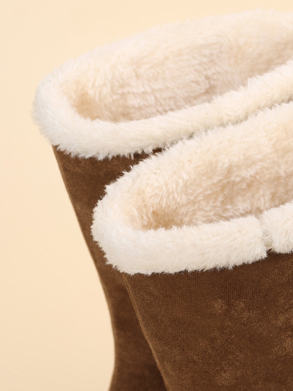 Plus Size Winter Casual Slip On Warm Lined Snow Boots