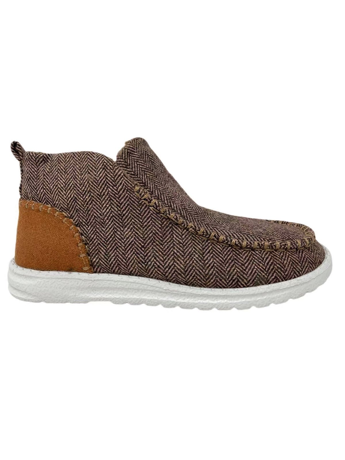 Womens's Warm Lined Slip On Canvas Shoes