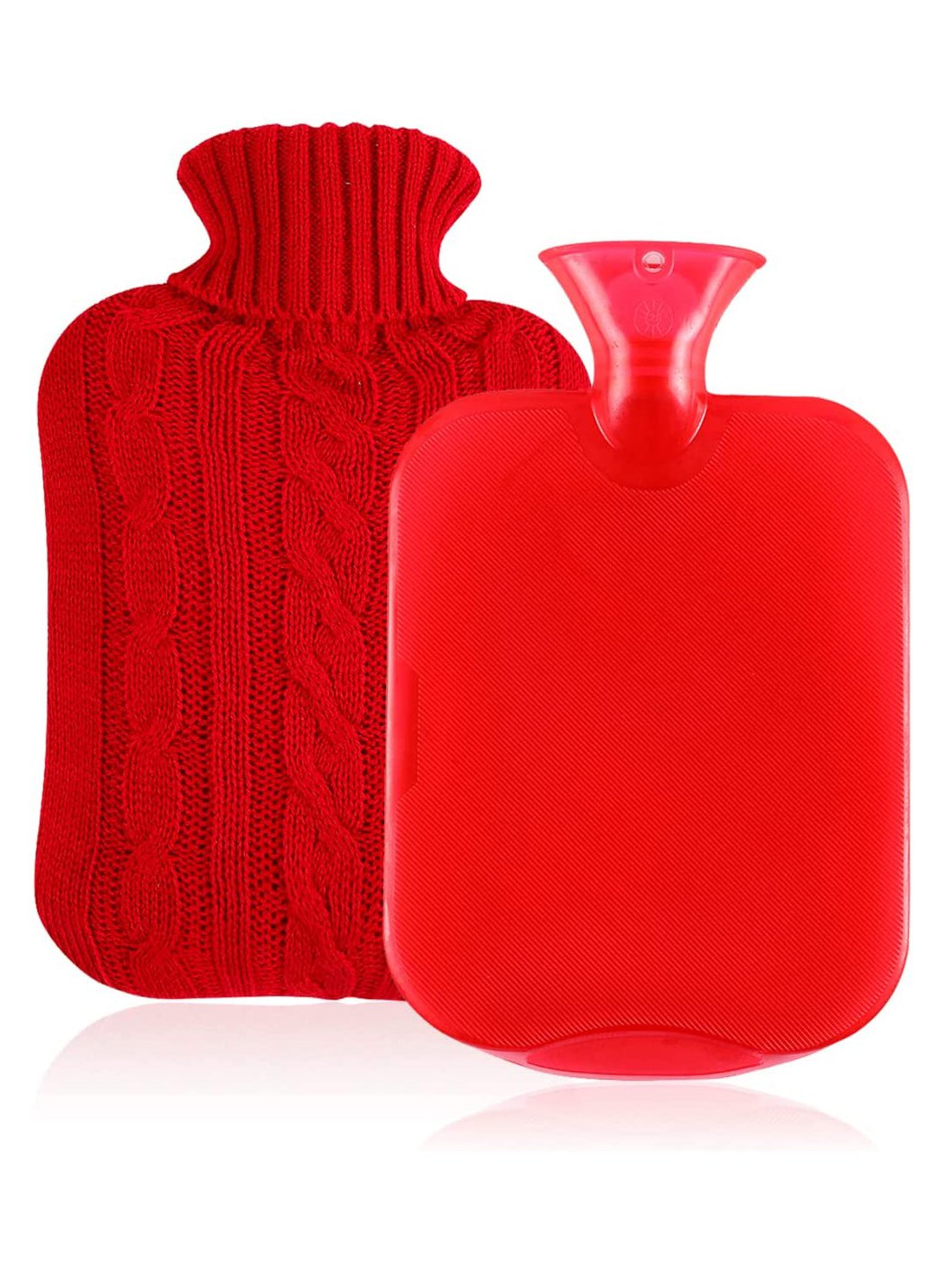 Winter Home Large Capacity Water Injection Explosion-proof Water Bag Braided Twist Pattern Hand Warmer