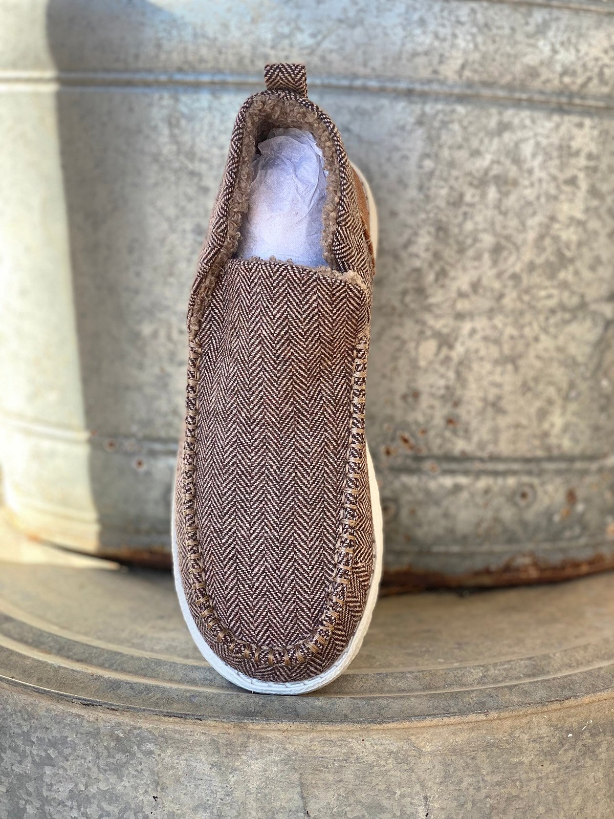 Womens's Warm Lined Slip On Canvas Shoes