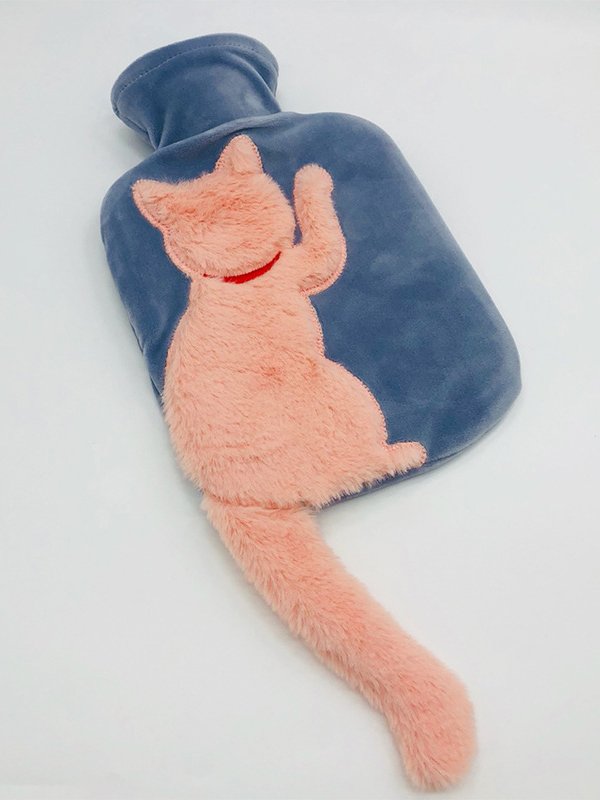 Winter Water Bag Home Thickened Large Capacity Water Injection Explosion-proof Water Bag Cat Pattern Hand Warmer