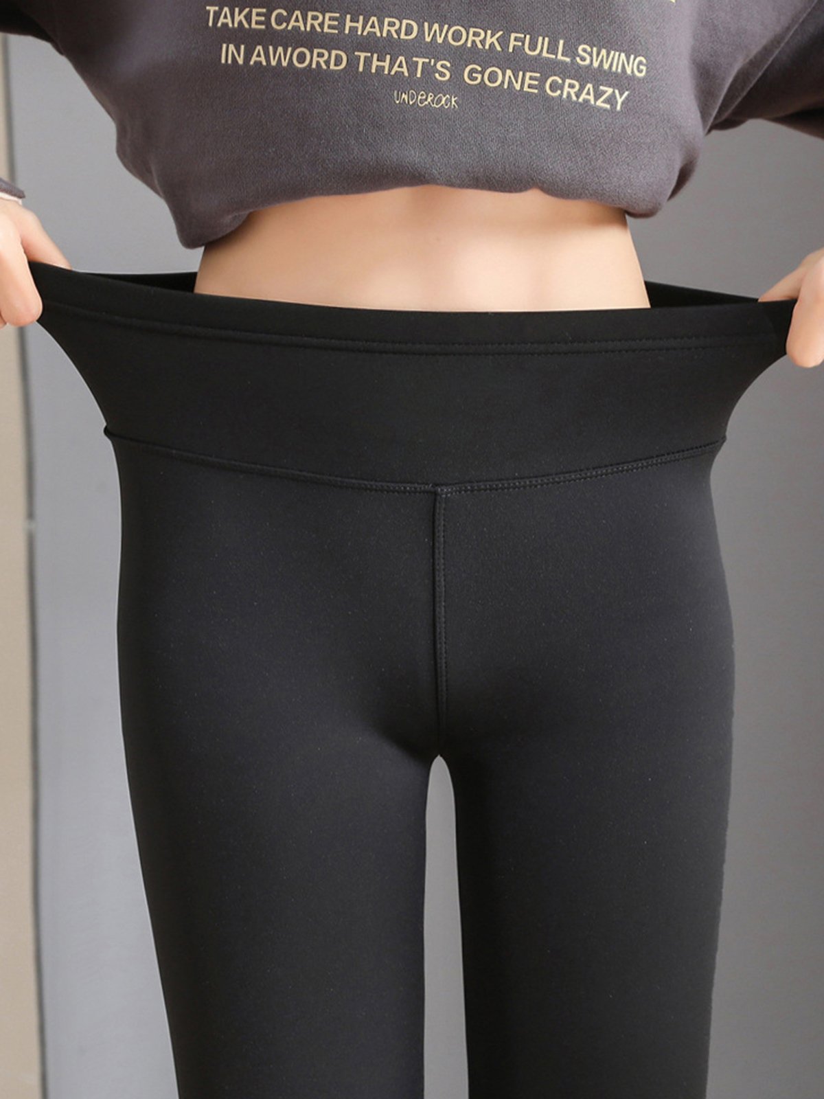 Lamb Fleece Warm Sports Leggings Outer Wear Leggings Plus Size