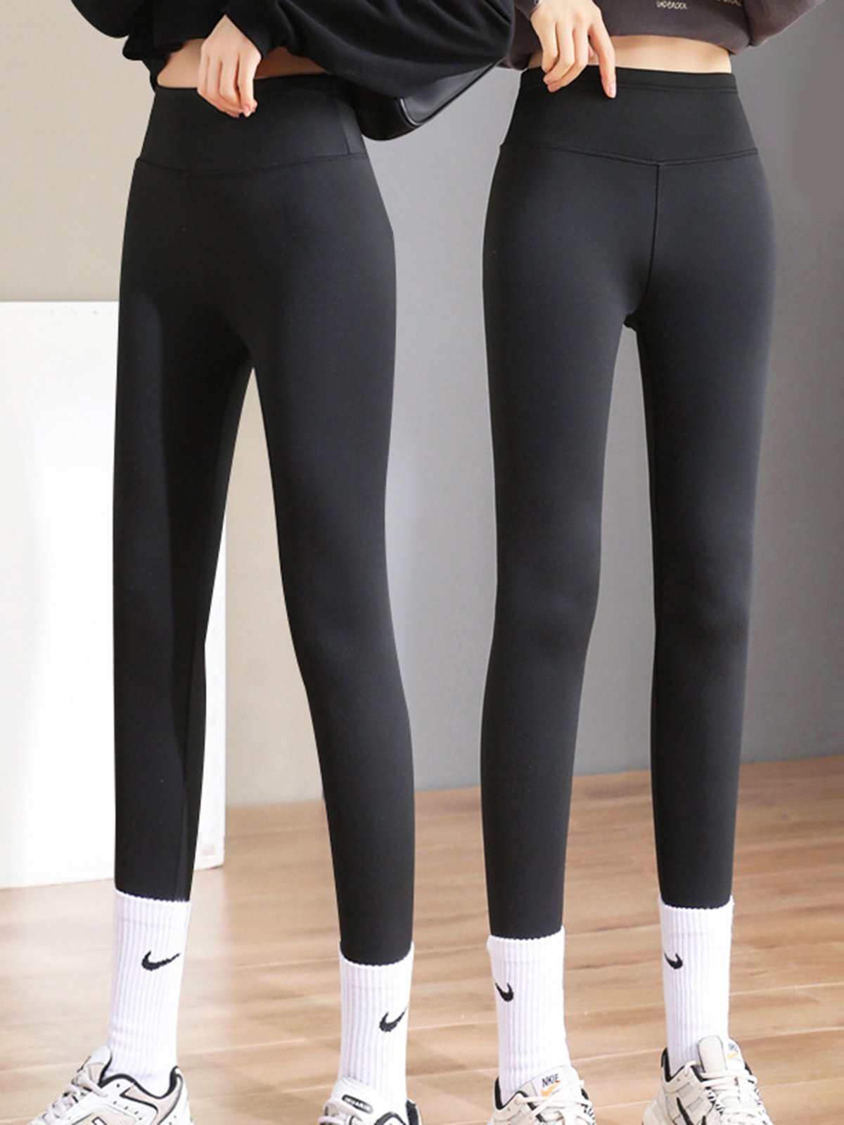Lamb Fleece Warm Sports Leggings Outer Wear Leggings Plus Size