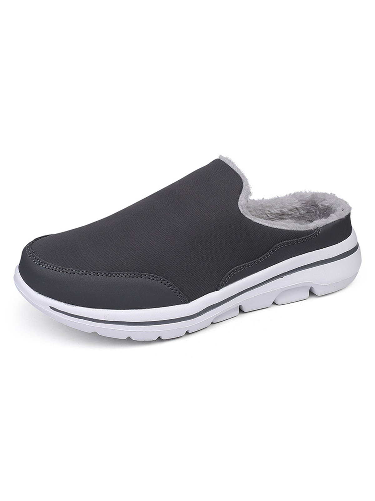 Plus Size Unisex Waterproof Fabric Warm Lined Casual Slippers
