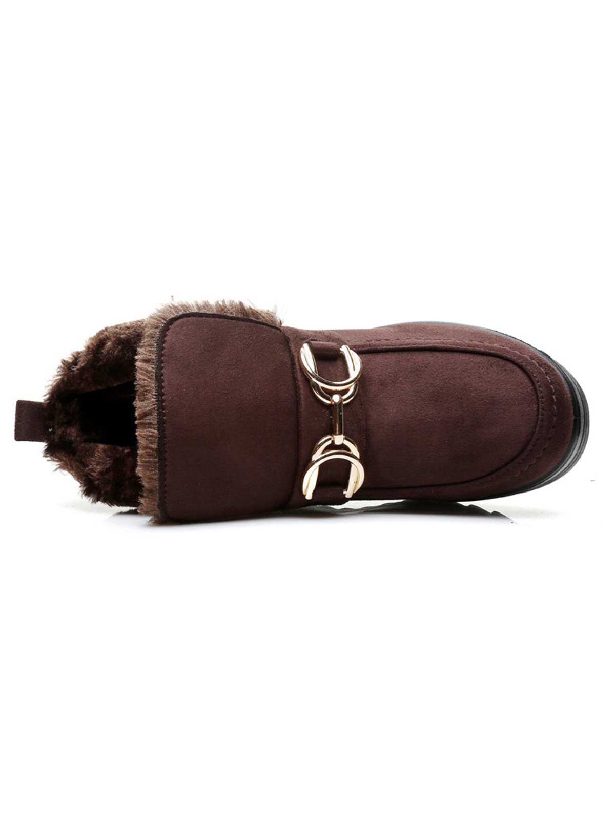 Women's Metal Decoration Warm Lined Slip On Snow Boots