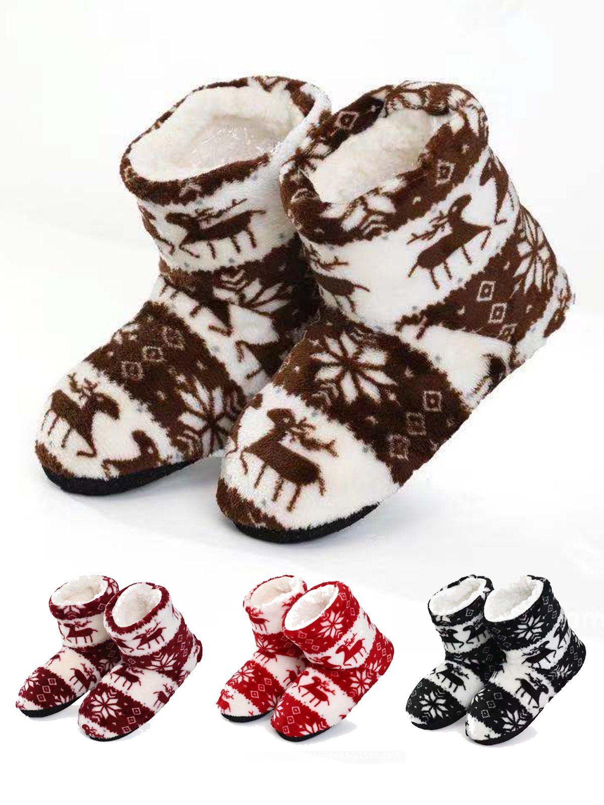 Women's Christmas Non-Slip Warm Home Booties