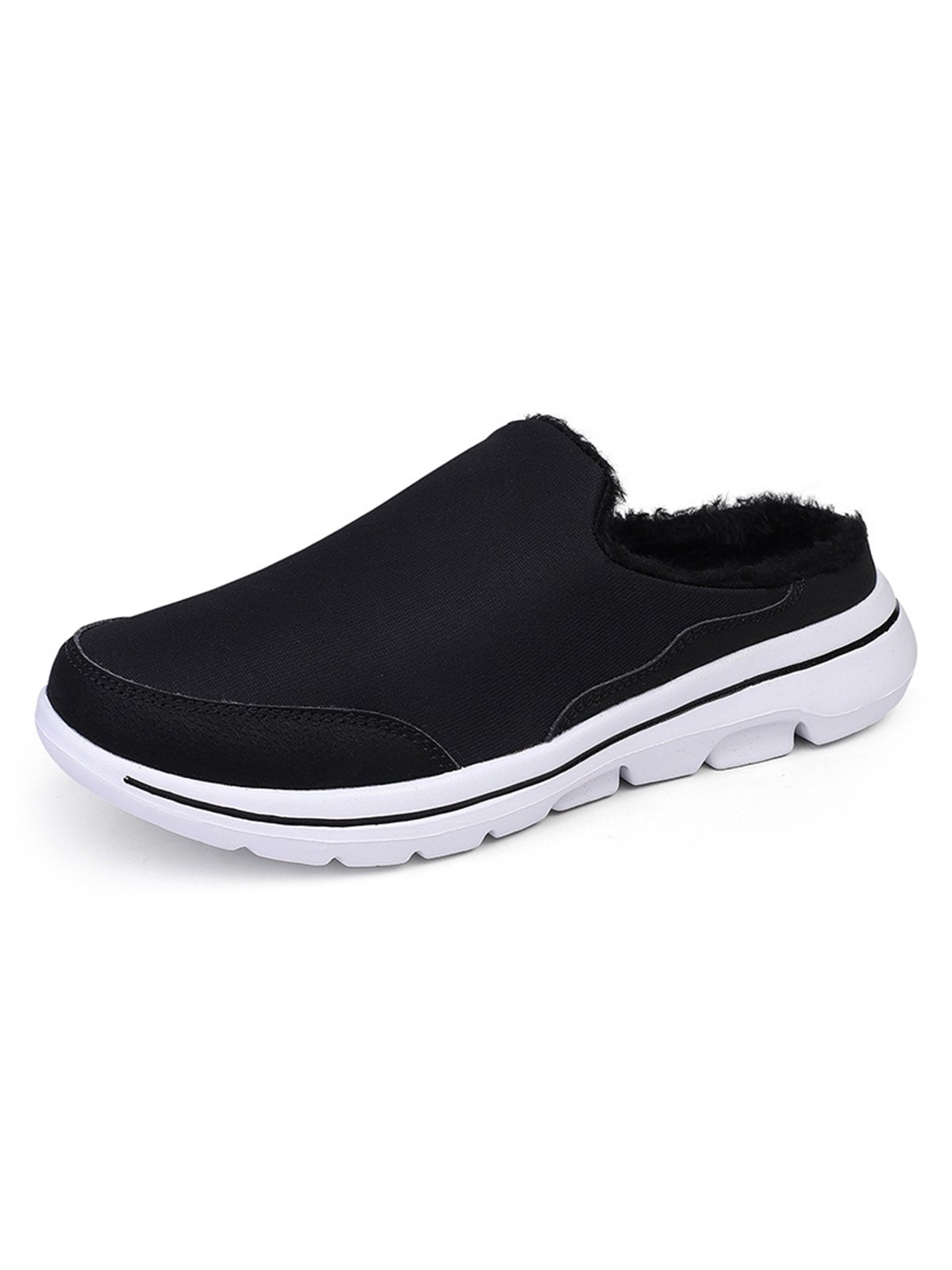 Plus Size Unisex Waterproof Fabric Warm Lined Casual Slippers
