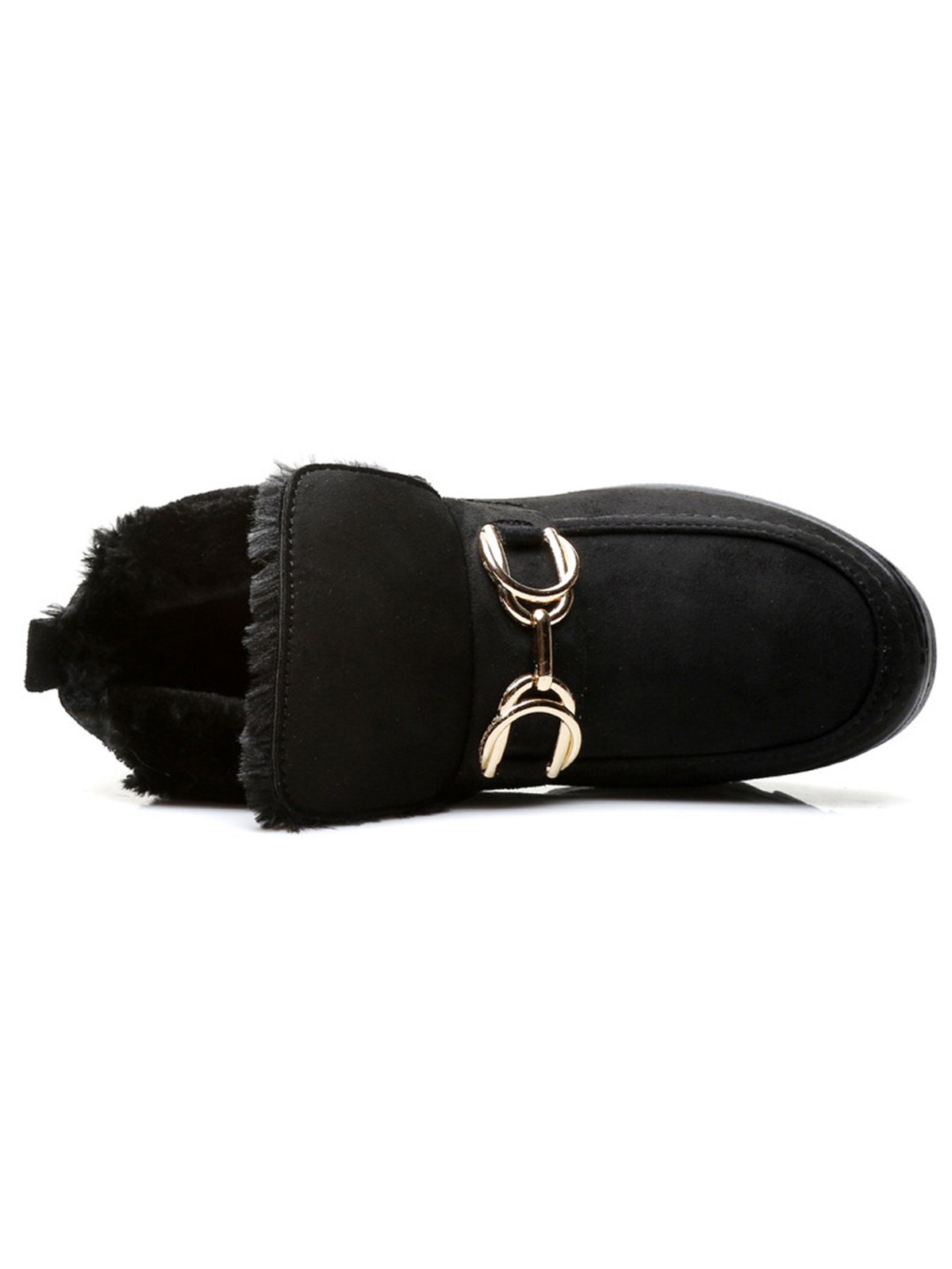Women's Metal Decoration Warm Lined Slip On Snow Boots