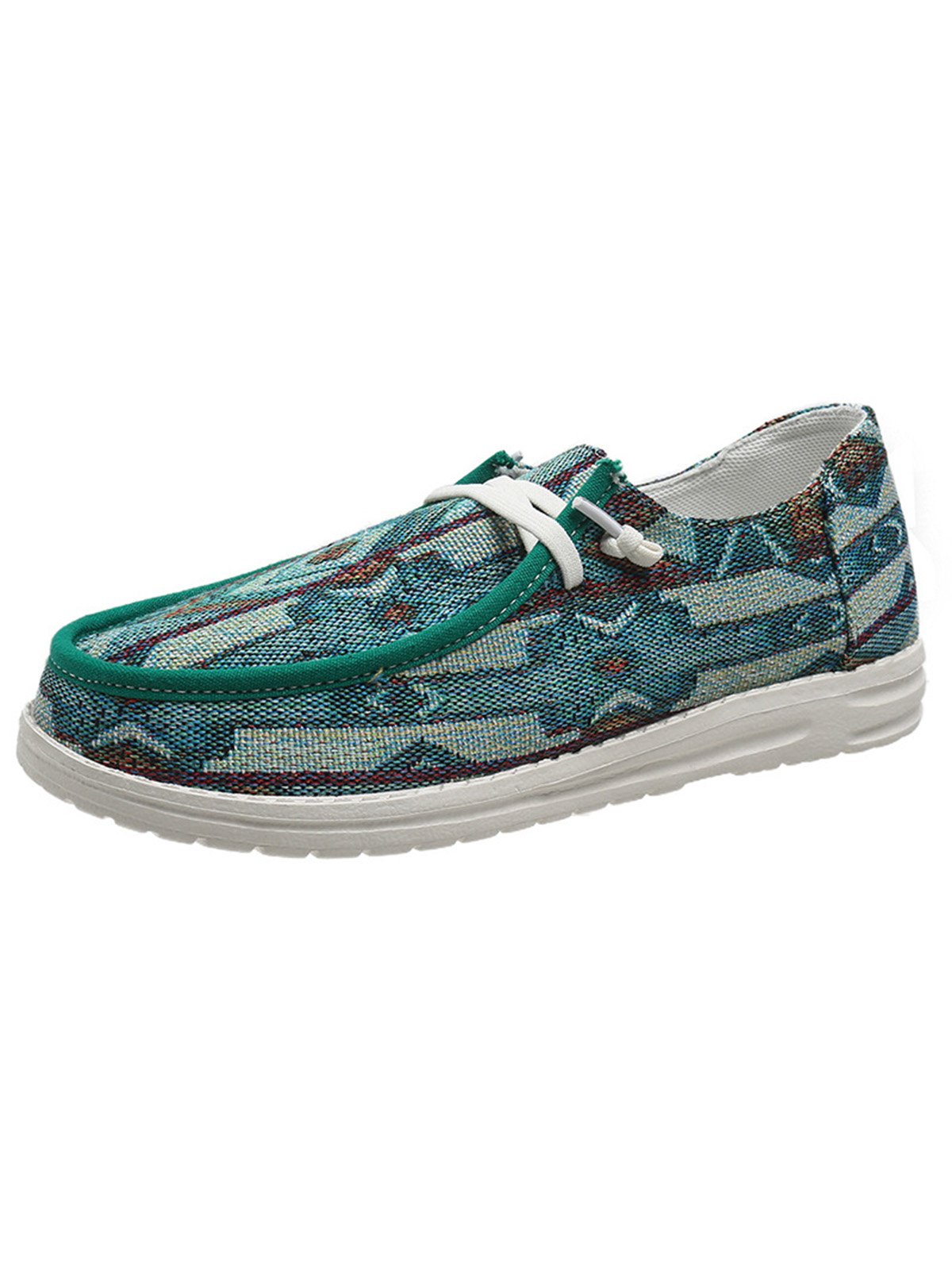 Plus Size Printing Comfy Slip On Canvas Boat Shoes