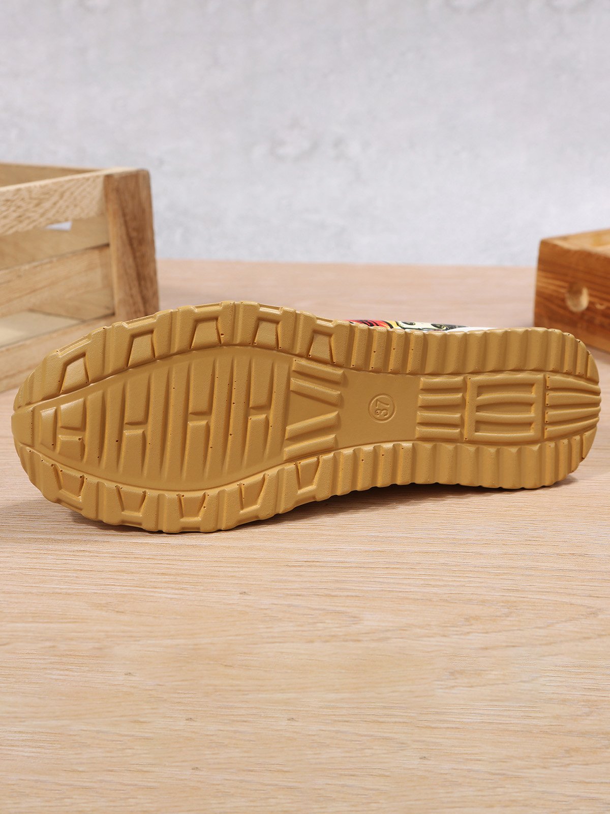 Women's Casual Printing Zip Up Flat Shoes