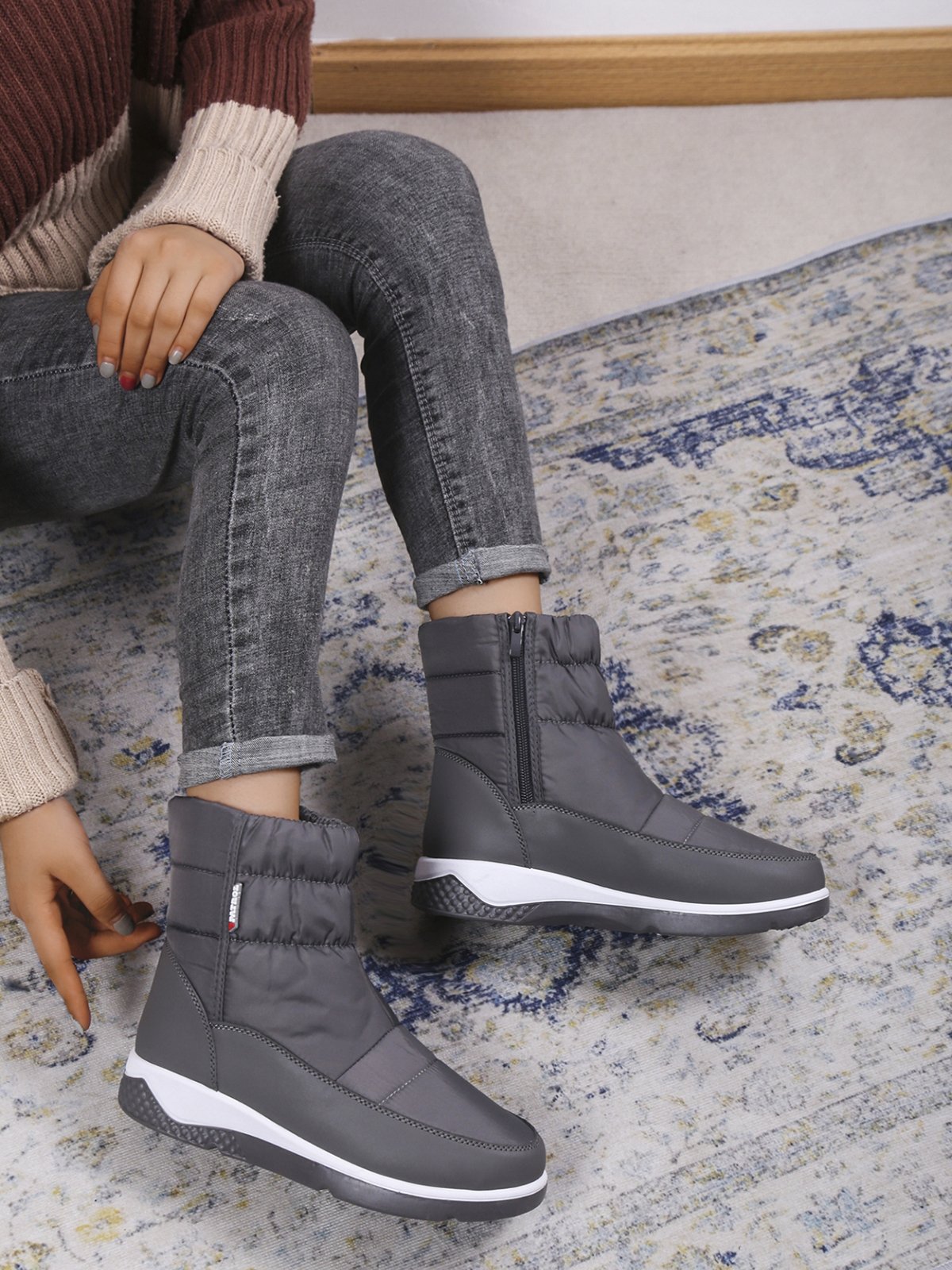 Windproof Warm Fleece Snow Boots