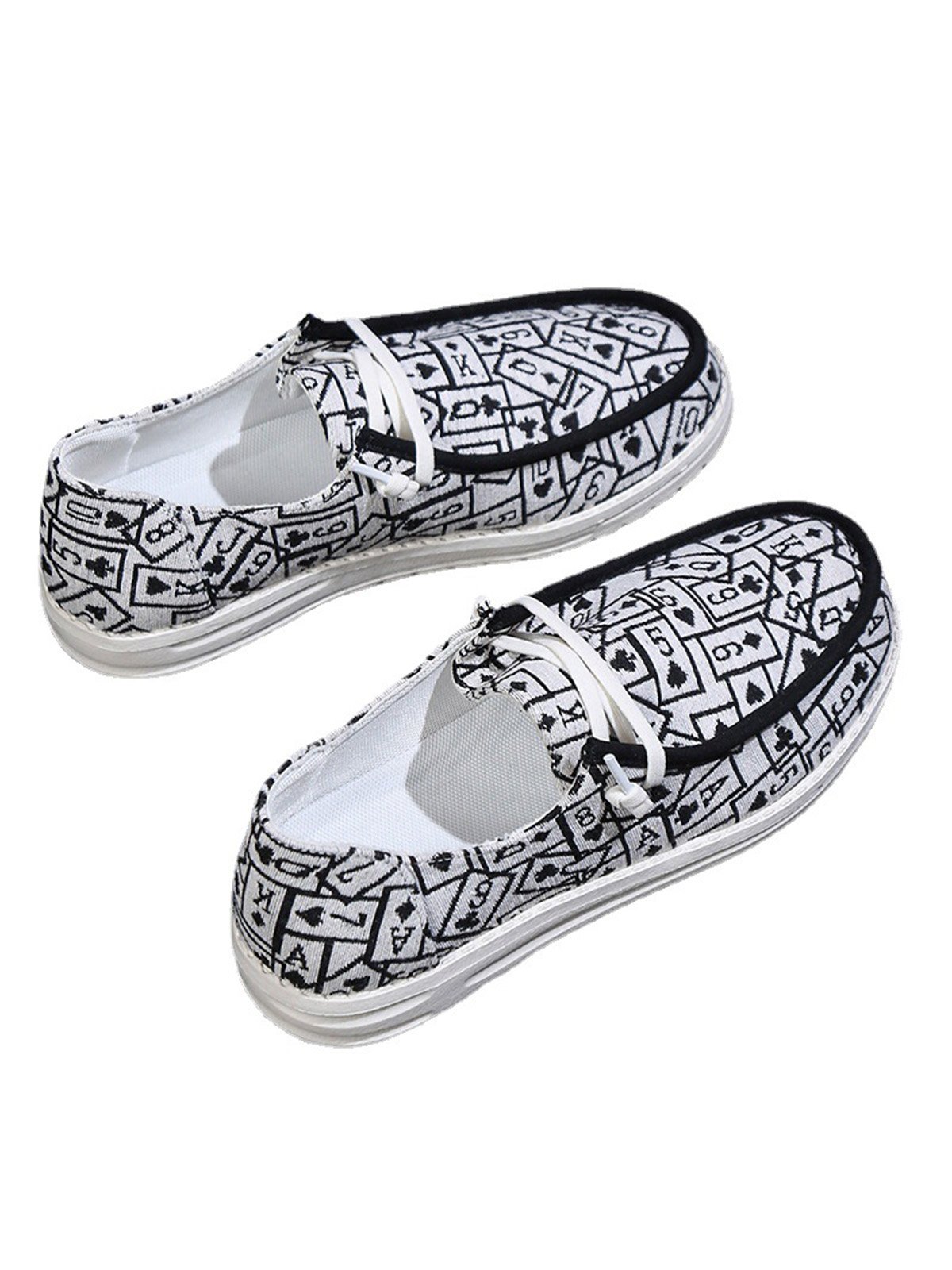 Plus Size Printing Comfy Slip On Canvas Boat Shoes