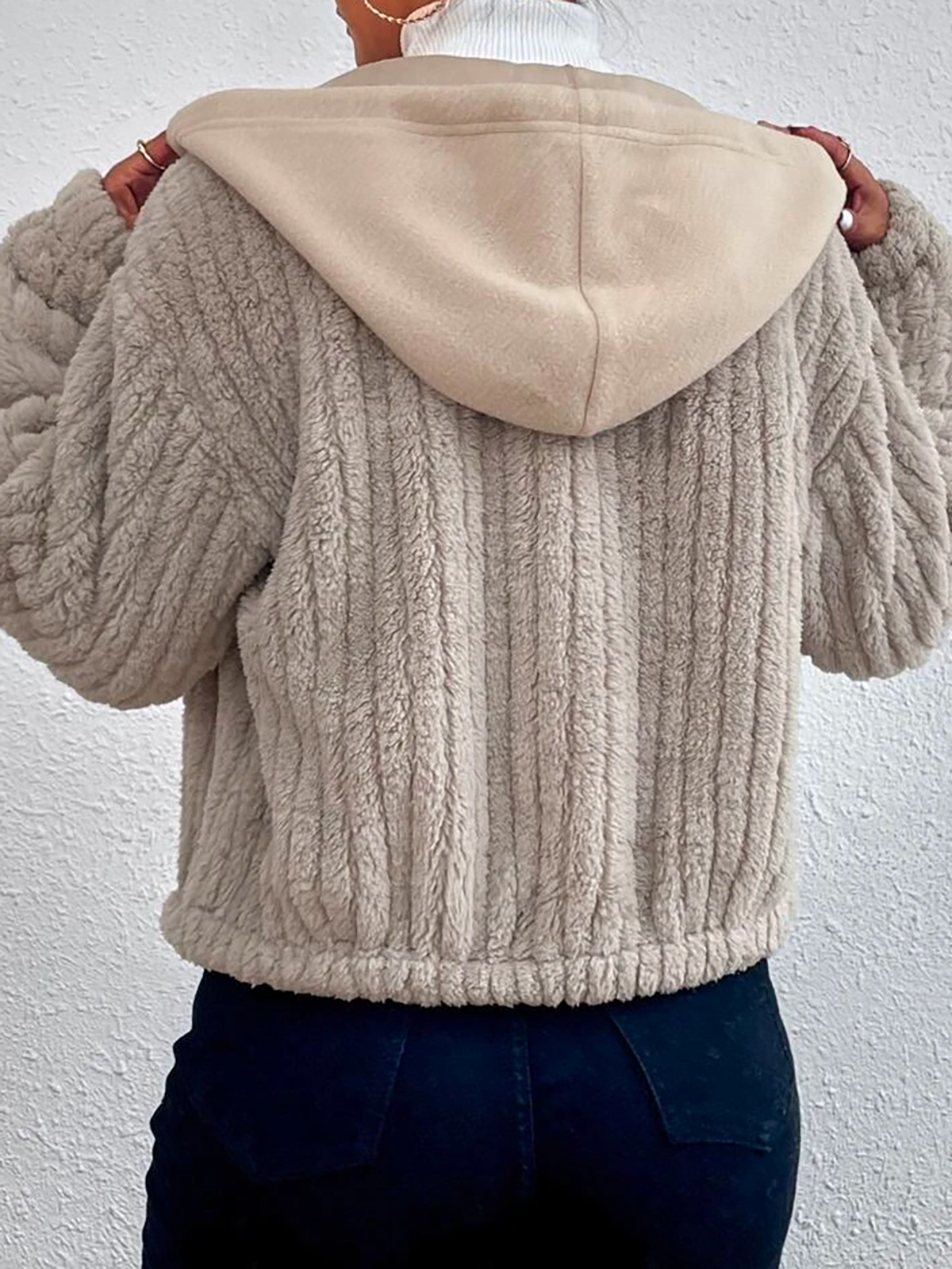Hooded Casual Teddy Jacket