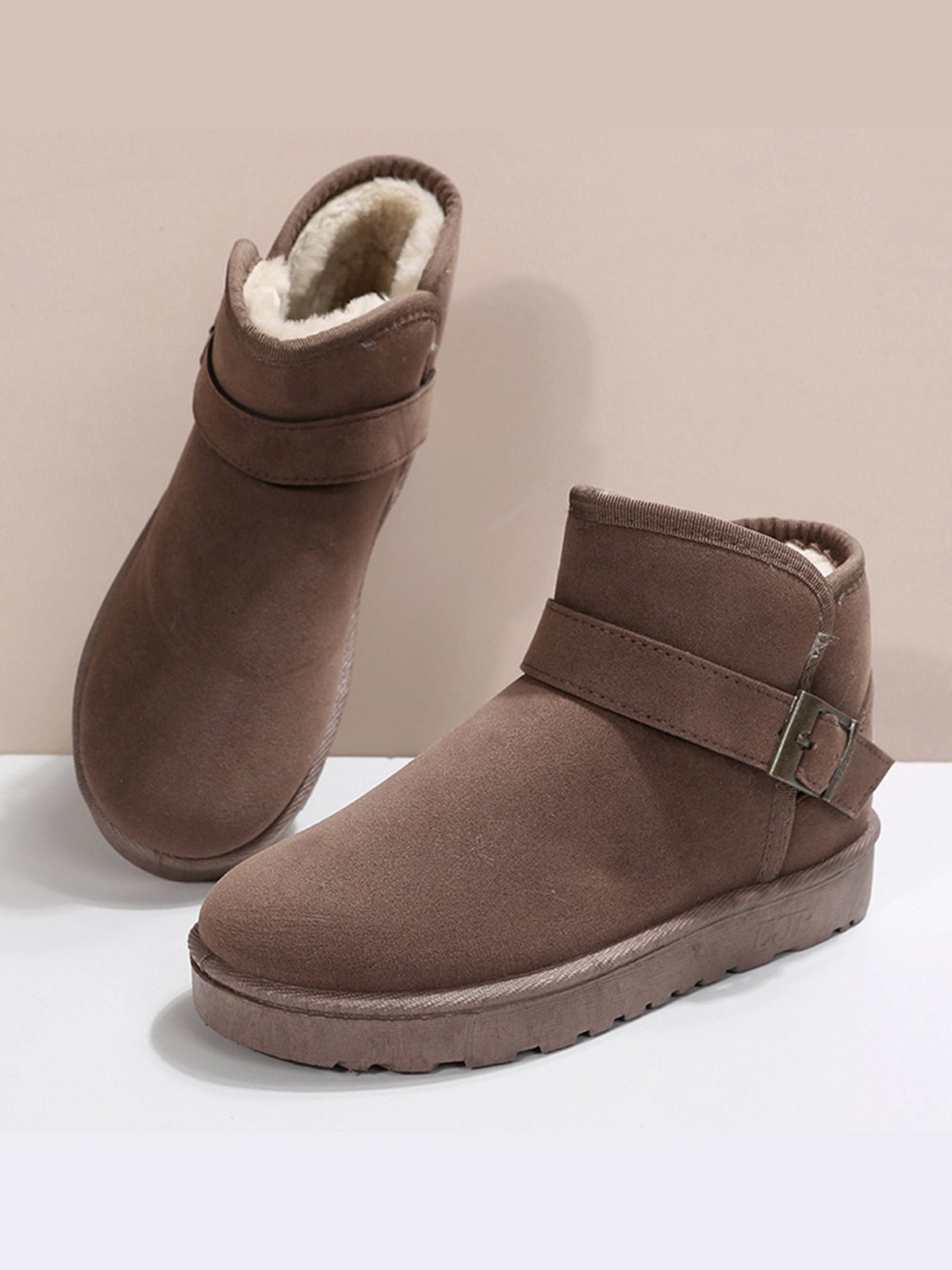 Winter Buckle Plus Fleece Warm Snow Boots