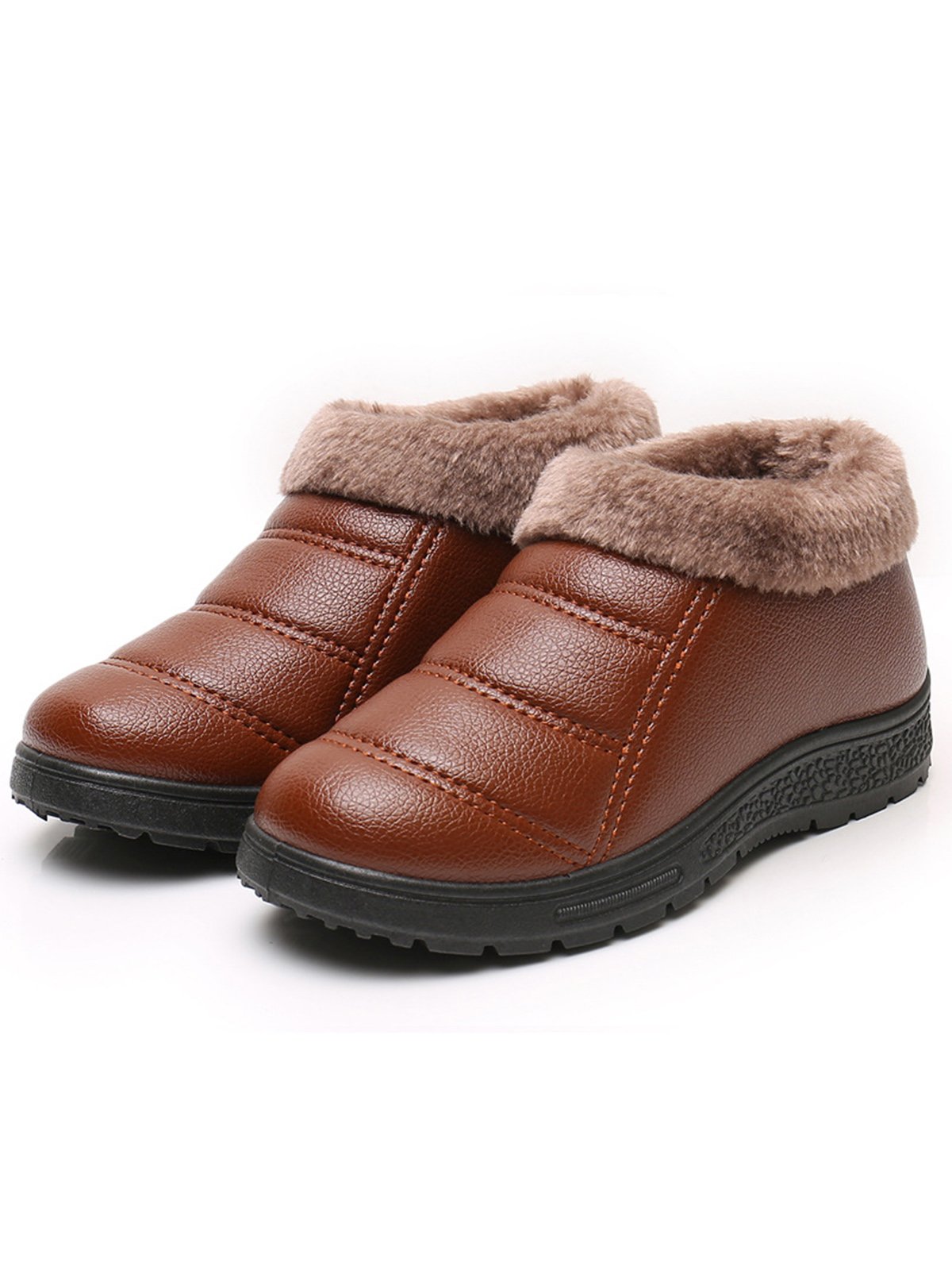 Simple Casual Warm Plush Ankle Boots