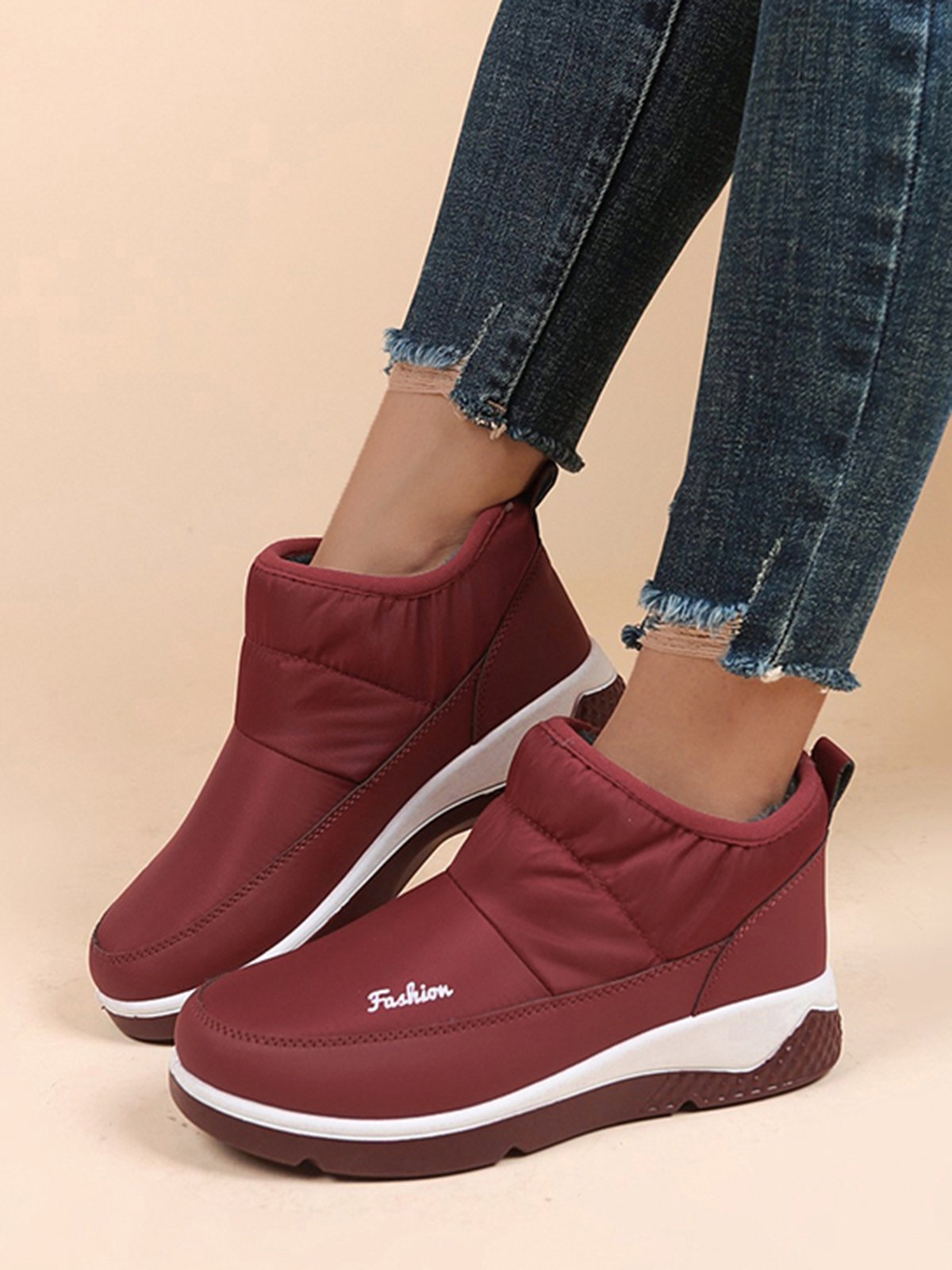 Outdoor Warm Waterproof Low Top Comfortable Casual Snow Boots