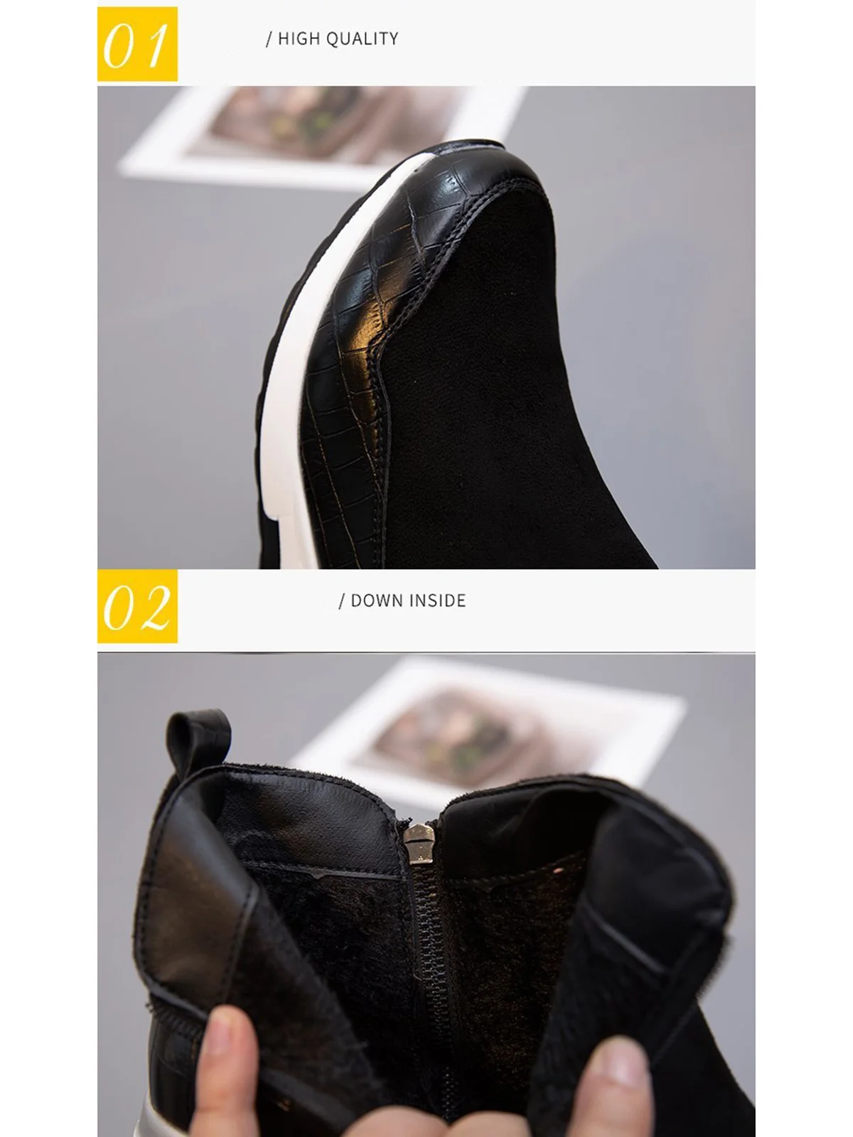 Faux Suede Panel Sports Booties