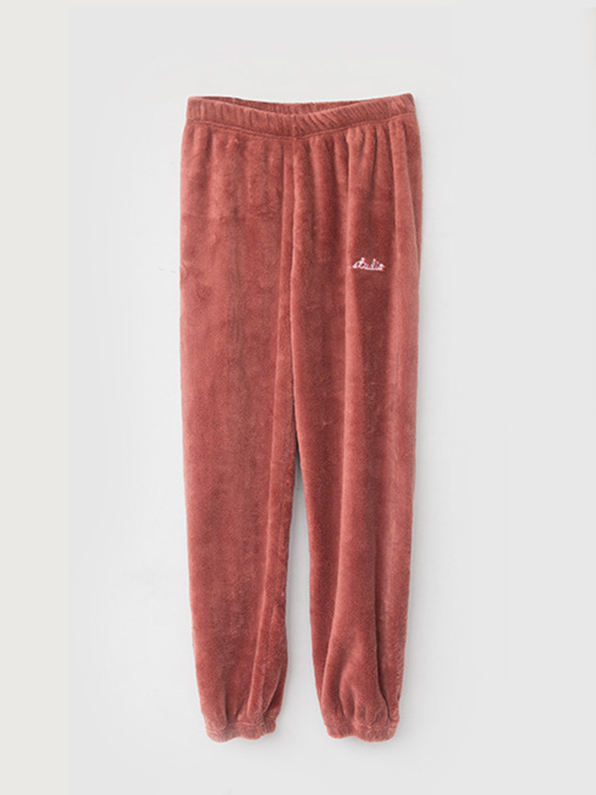 Home Warmth Thickened Coral Fleece Trousers