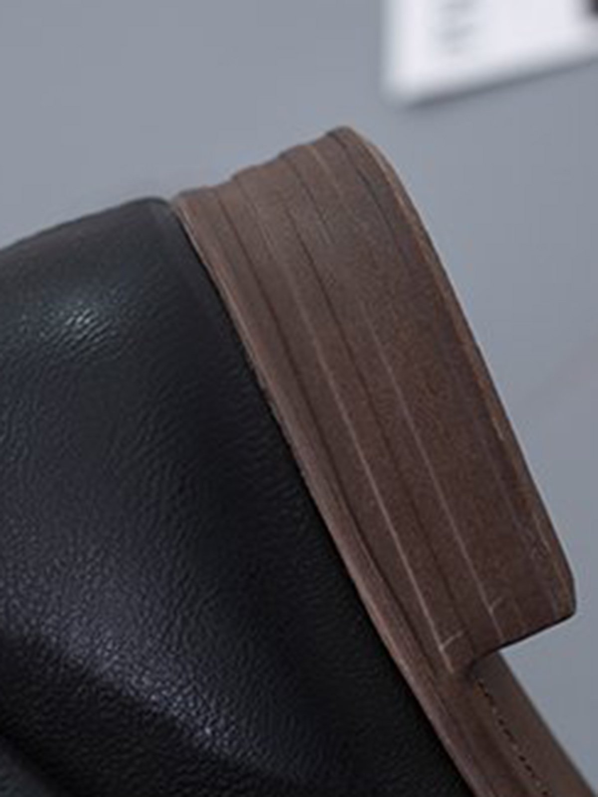 Anti-Suede Buckle Panel Vintage Insulated Booties