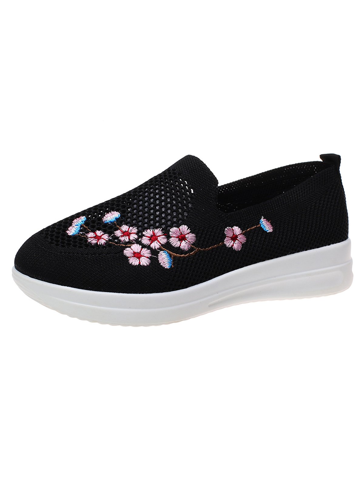 Floral Embroidered Flyknit Sneakers