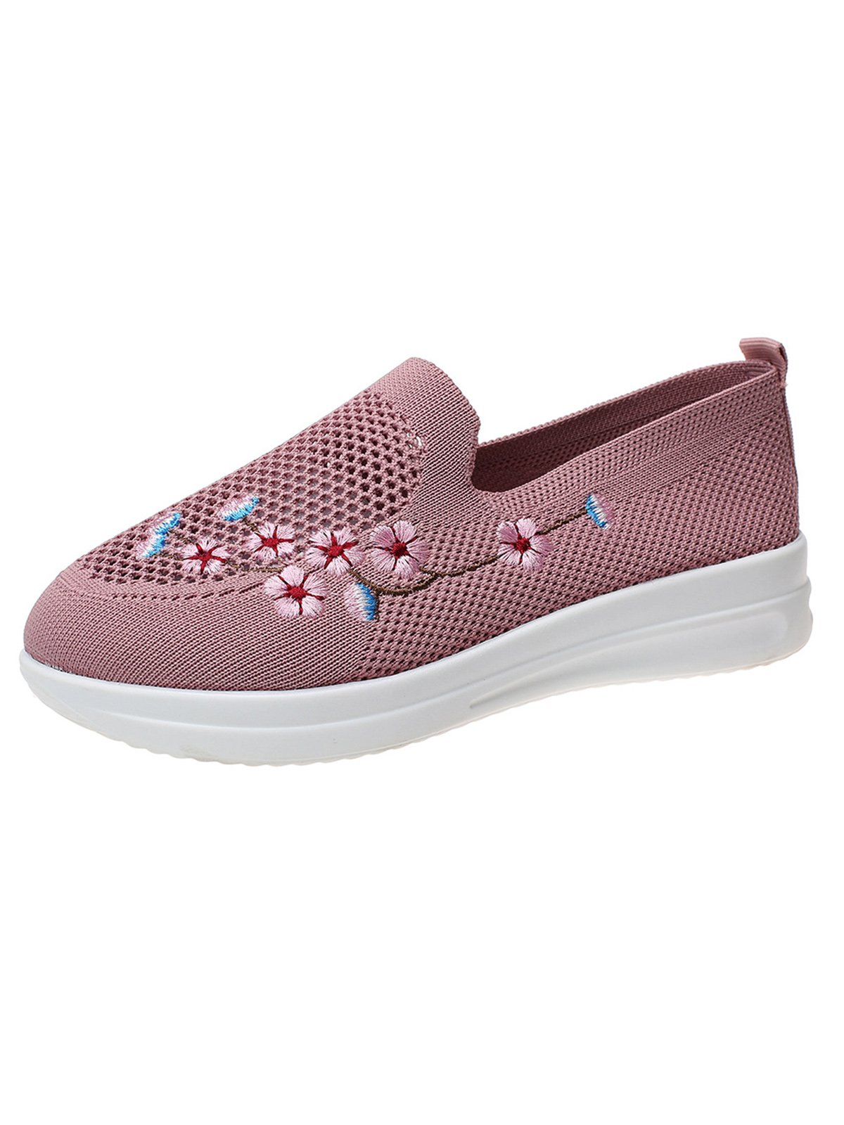 Floral Embroidered Flyknit Sneakers