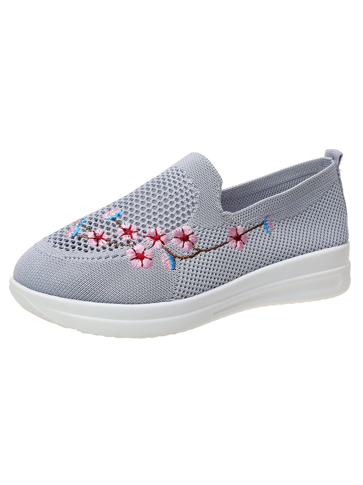 Floral Embroidered Flyknit Sneakers