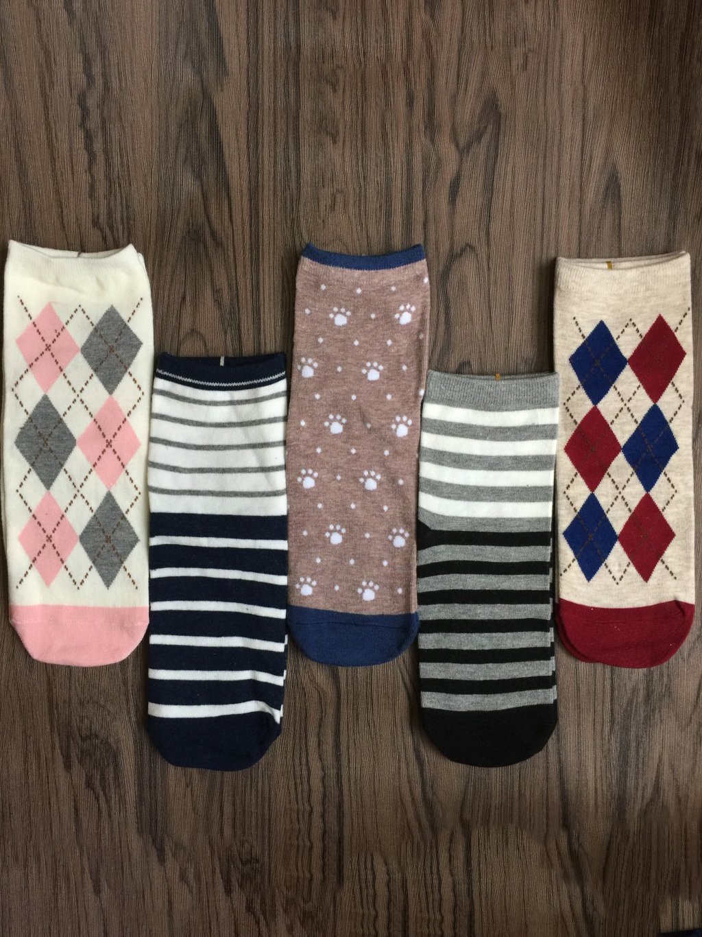 Casual Striped Dog Pattern Cotton Socks Home Daily Commute Accessories