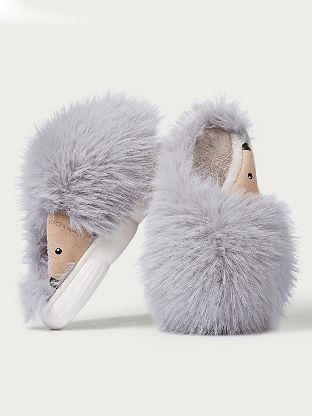 Plush Warm Cute Hedgehog Home Cotton Slippers