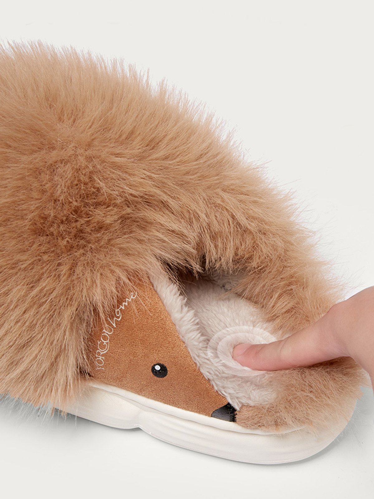 Plush Warm Cute Hedgehog Home Cotton Slippers