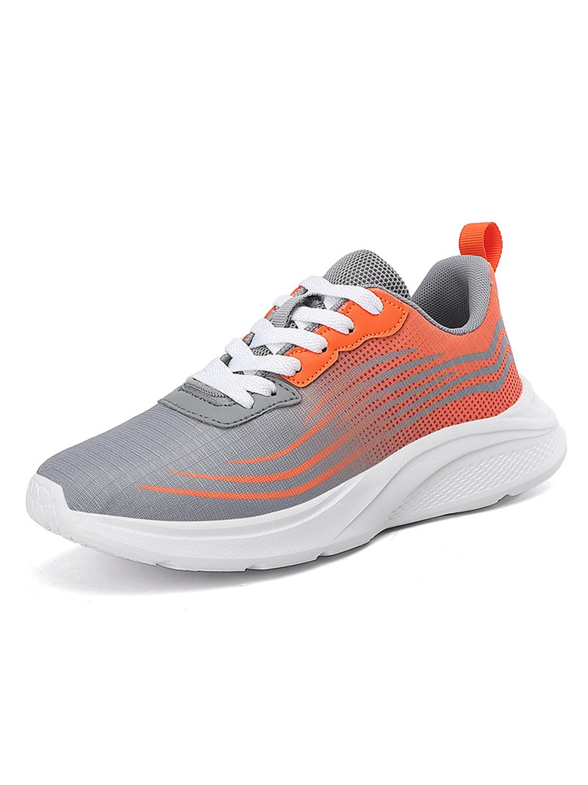 Women's Comfy Color Block Lace-Up Sports Sneakers