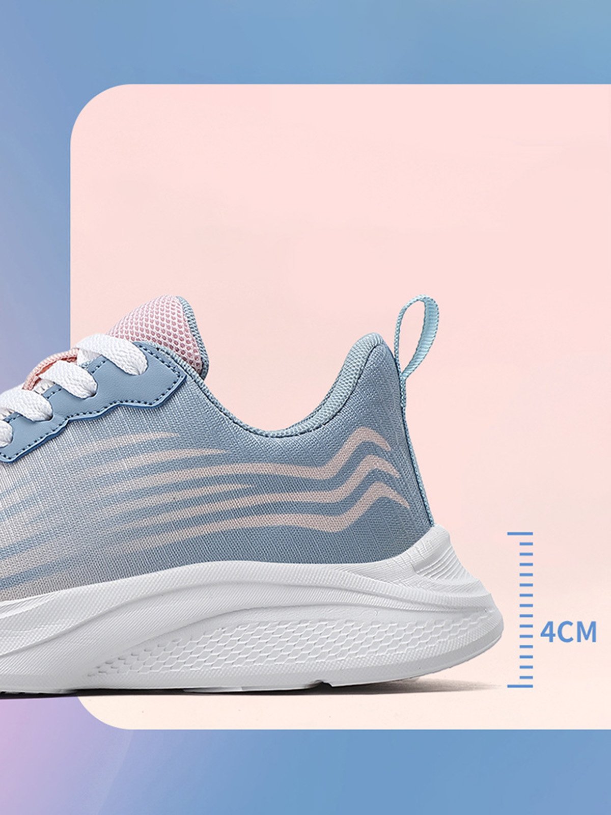 Women's Comfy Color Block Lace-Up Sports Sneakers