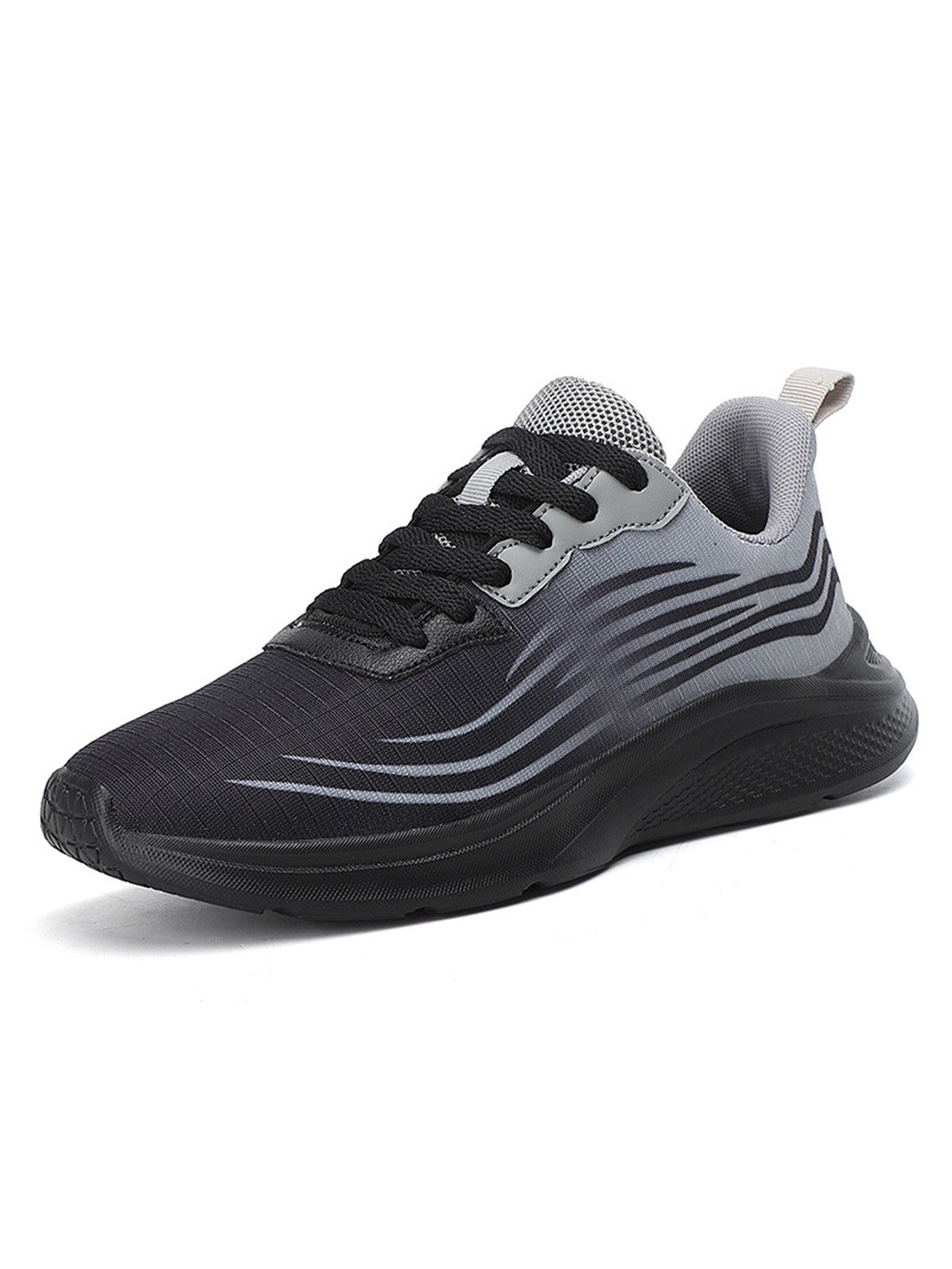 Women's Comfy Color Block Lace-Up Sports Sneakers