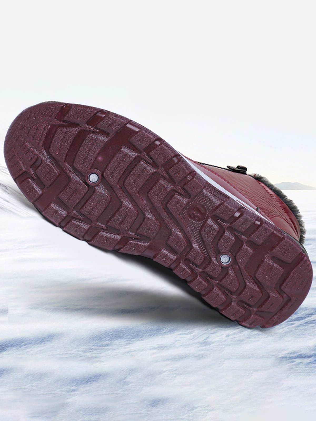 Comfortable Soft Leather Plush Warm Lightweight Sneakers