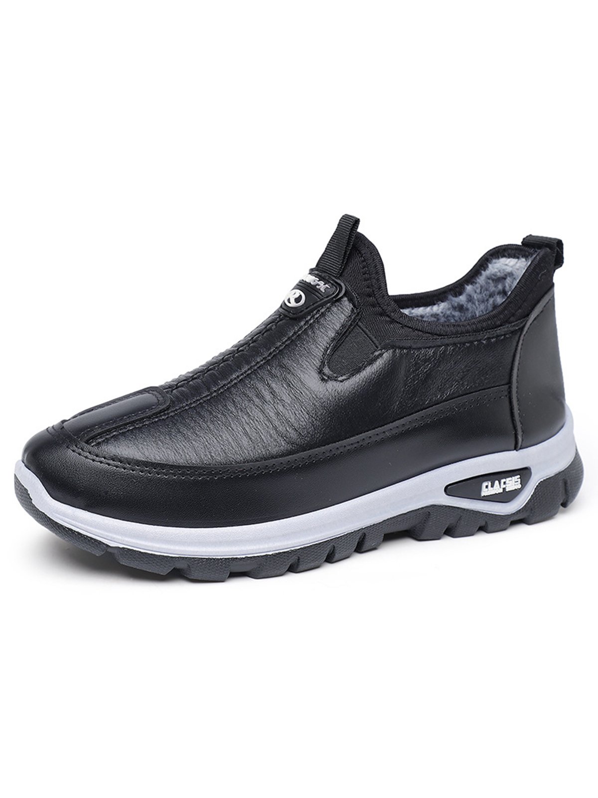 Comfortable Soft Leather Plush Warm Lightweight Sneakers