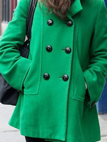 Loose Casual Shawl Collar Plain Jacket